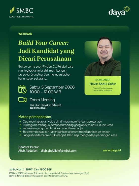 [DAFTAR] Build Your Career: Jadi Kandidat yang Dicari Perusahaan